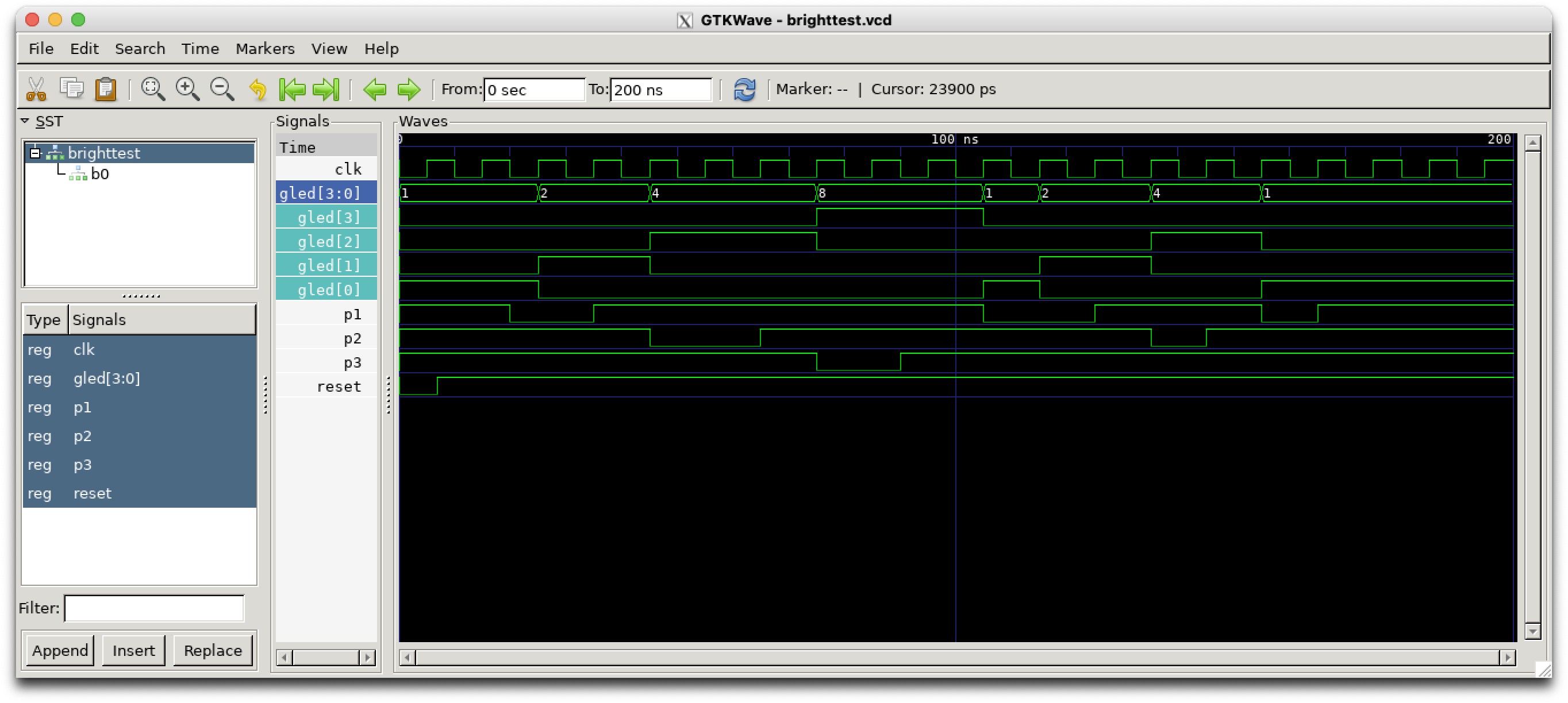 gtkwave screen shot